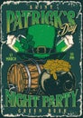 Saint Patrick vintage colorful poster