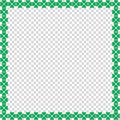 Saint Patricks Day border with clover on transparent background Royalty Free Stock Photo