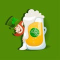 Saint Patricks Day design with light beer