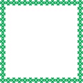 Saint Patricks Day elegant border with shamrocks on white background. Royalty Free Stock Photo