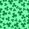 Saint Patricks Day. Green background shamrock Royalty Free Stock Photo
