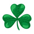 Saint Patricks Day illustration. Irish four leaf clover.