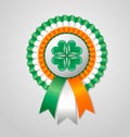 Saint Patricks Day Irish rosette