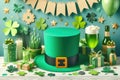 saint patricks day poster, greeting card.