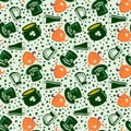 Saint Patricks day seamless pattern Royalty Free Stock Photo