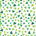 Saint Patricks Day. Seamless pattern. Green clover. Vector Royalty Free Stock Photo