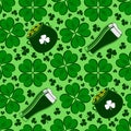 Saint Patricks day seamless pattern Royalty Free Stock Photo