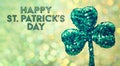 Saint Patricks Day green clover ornament Royalty Free Stock Photo