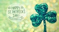 Saint Patricks Day green clover ornament Royalty Free Stock Photo