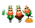 Saint patricks funny elves cartoons