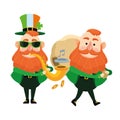 Saint patricks funny elves cartoons