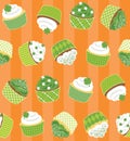 Saint Patty-Cakes Seamless Vector Pattern