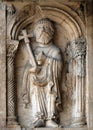 St Paul the apostle, bass relief by followers of Wiligelmo, PrincesÃ¢â¬â¢ Gate, Modena Cathedral, Italy