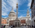 Saint Paul Cathedral Paternoster Square London Royalty Free Stock Photo