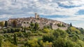 One of the oldest medieval towns on the French Riviera.Sunset backlighting