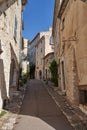 Saint-Paul de Vence, France â August 11, 2023 - typical narrow street with tourists on a beautiful summer day Royalty Free Stock Photo