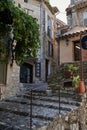 Saint-Paul de Vence, France â August 11, 2023 - typical narrow street with tourists on a beautiful summer day Royalty Free Stock Photo