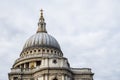 The dome of St Paul`s Cathedral, London, England Uk. Royalty Free Stock Photo