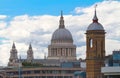 The famous St Paul`s cathedral , London, United Kingdom. Royalty Free Stock Photo