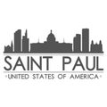 Saint Paul Skyline Symbol Design City Vector Art