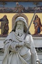 Saint Paul statue in front of the basilica of Saint Paul Outside the Walls, Rome Royalty Free Stock Photo