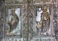 Saint Paul Vatican Ornate Bronze Door Sculpture Rome Italy Royalty Free Stock Photo