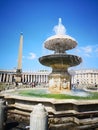 Saint Pedro square fountain, in Vatican, Rome, Italie Royalty Free Stock Photo