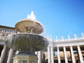 Saint Pedro square fountain, in Vatican, Rome, Italie Royalty Free Stock Photo