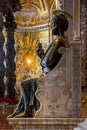 Saint Peter statue in Basilica Vatican Rome Royalty Free Stock Photo
