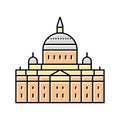 saint peter basilica color icon vector illustration