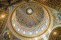 Saint Peter basilica dome seen from inside