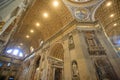 Saint Peter basilica inner view, Rome, Vatican city Royalty Free Stock Photo