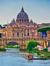 Saint Peter Basilica Tiber river Rome Italy