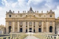 Saint Peter basilica in Vatican Basilica Papale di San Pietro in Vaticano without people, Rome, Italy Royalty Free Stock Photo