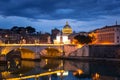 Saint Peter Basilica in Vatican city with Saint Angelo Bridge in Rome, Italy Royalty Free Stock Photo