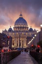 Saint Peter Basilica in Vatican City at Rome, Italy Royalty Free Stock Photo