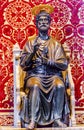 Saint Peter Bronze Statue Saint Peter`s Basilica Vatican Rome It Royalty Free Stock Photo