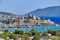 Saint Peter Castle Bodrum Kalesi and cityscape of Bodrum Royalty Free Stock Photo