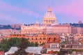 Saint Peter Cathedral at sunset in Rome, Italy. Royalty Free Stock Photo