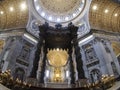 Saint peter cathedral vatican city rome interior Royalty Free Stock Photo