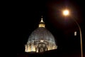 Saint Peter cupola in Rome by night Royalty Free Stock Photo