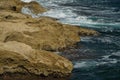 Saint peter pools Malta rock formation hole on rocks
