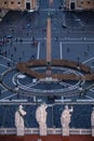 High angle view of Saint Peter Square, Rome, Italy Royalty Free Stock Photo