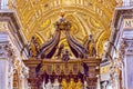 Saint Peter`s Basilica Bernini Baldacchino Vatican Rome Italy Royalty Free Stock Photo