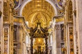 Saint Peter`s Basilica Bernini Baldacchino Vatican Rome Italy Royalty Free Stock Photo