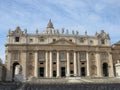 Saint Peter`s Basilica exterior in Vatican City Royalty Free Stock Photo