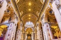 Saint Peter`s Basilica Nave Bernini Vatican Rome Italy Royalty Free Stock Photo