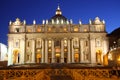 Saint Peter's Basilica at night Royalty Free Stock Photo