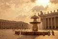 Saint Peter`s basilica in St Peter`s square in Vatican, Rome Italy Royalty Free Stock Photo