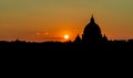 Saint Peter`s Basilica at Sunset